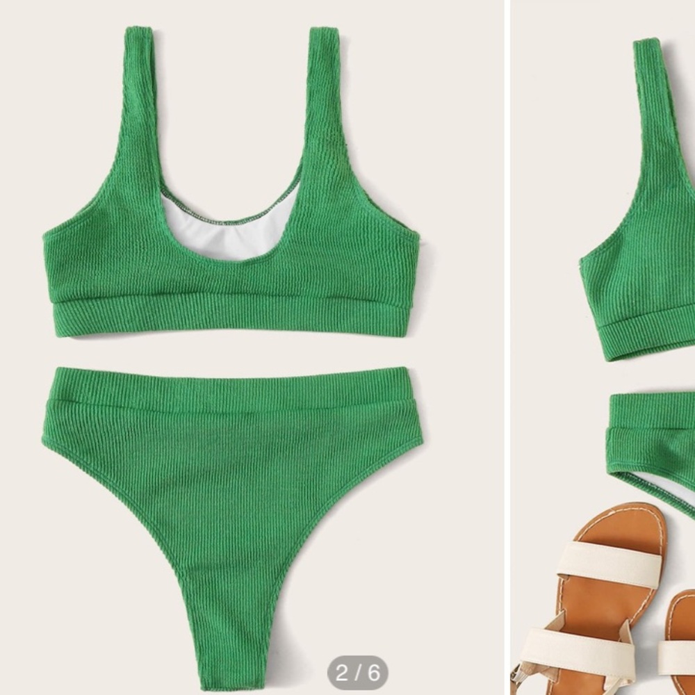 NEW Ribbed High Waisted Bikini - Picture 4 of 4